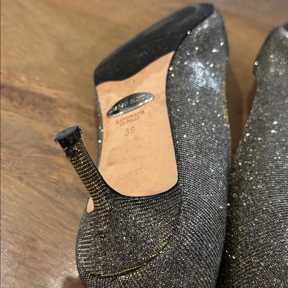 Sarah Flint Gunmetal Heels Sz 39 Sz 8.5 - Picture 7 of 7